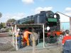 The turntable is used to turn main line steam and is also demonstrated during Train Days.